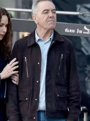 Run Away 2025 James Nesbitt Black Suede Jacket