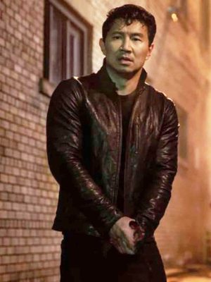 Simu Liu The Copenhagen Test 2025 Brown Leather Jacket