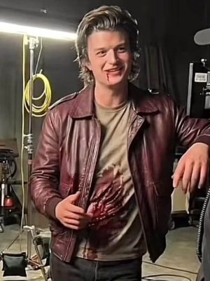 Stranger Things S05 Steve Harrington Leather Jacket