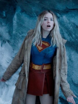Supergirl 2026 Milly Alcock Brown Hooded Jacket