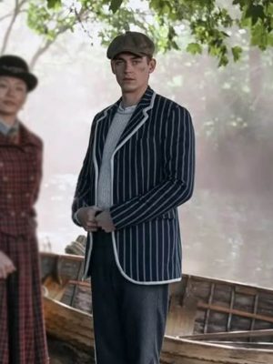 Young Sherlock 2026 Hero Fiennes Tiffin Striped Blazer