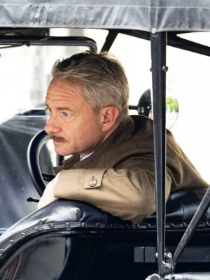 Agatha Christies Seven Dials S01 Martin Freeman Brown Wool Coat