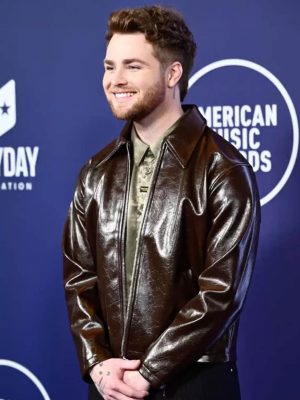 Alex Warren Classic Brown Leather Jacket