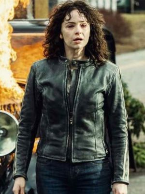 Ashleigh Cummings NOS4A2 Vic McQueen Black Leather Jacket