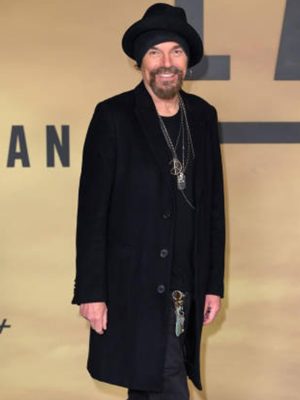 Billy Bob Thornton Landman Black Wool Coat