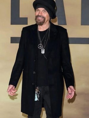 Billy Bob Thornton Landman Black Wool Coat