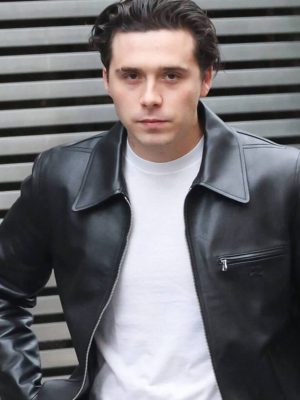 Brooklyn Beckham Classic Black Leather Jacket