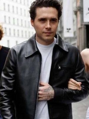 Brooklyn Beckham Classic Black Leather Jacket