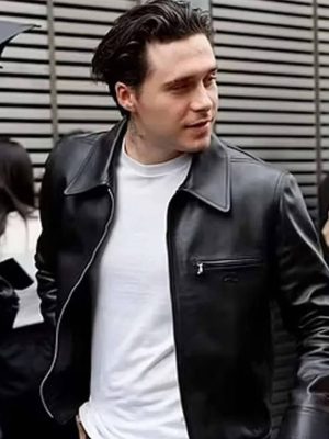 Brooklyn Beckham Classic Black Leather Jacket