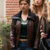Catherine Missal Tell Me Lies S02 Brown Leather Jacket
