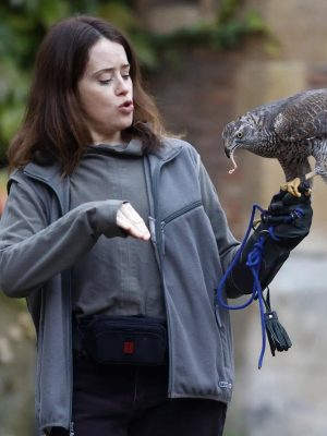 Claire Foy H Is for Hawk 2025 Grey Vest