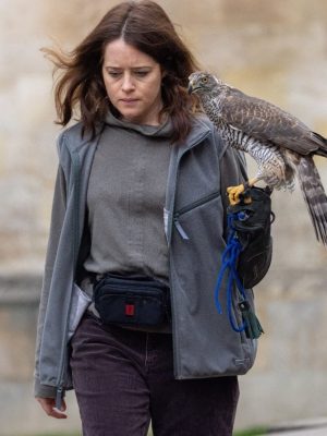 Claire Foy H Is for Hawk 2025 Grey Vest