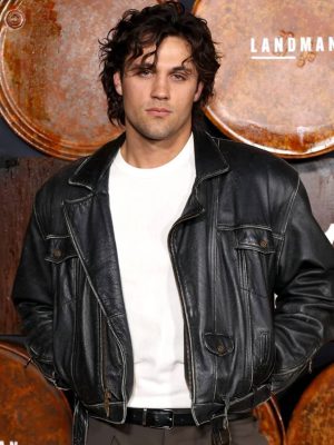 Drake Rodger Landman Premiere Black Leather Jacket