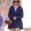 Elizabeth Banks Call Jane Blue Cotton Coat
