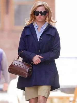 Elizabeth Banks Call Jane Blue Cotton Coat