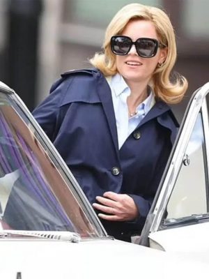 Elizabeth Banks Call Jane Blue Cotton Coat