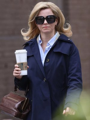 Elizabeth Banks Call Jane Blue Cotton Coat