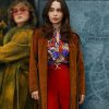 Emilia Clarke Ponies 2026 Brown Suede Coat