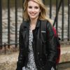 Emma Roberts Classic Black Leather Jacket