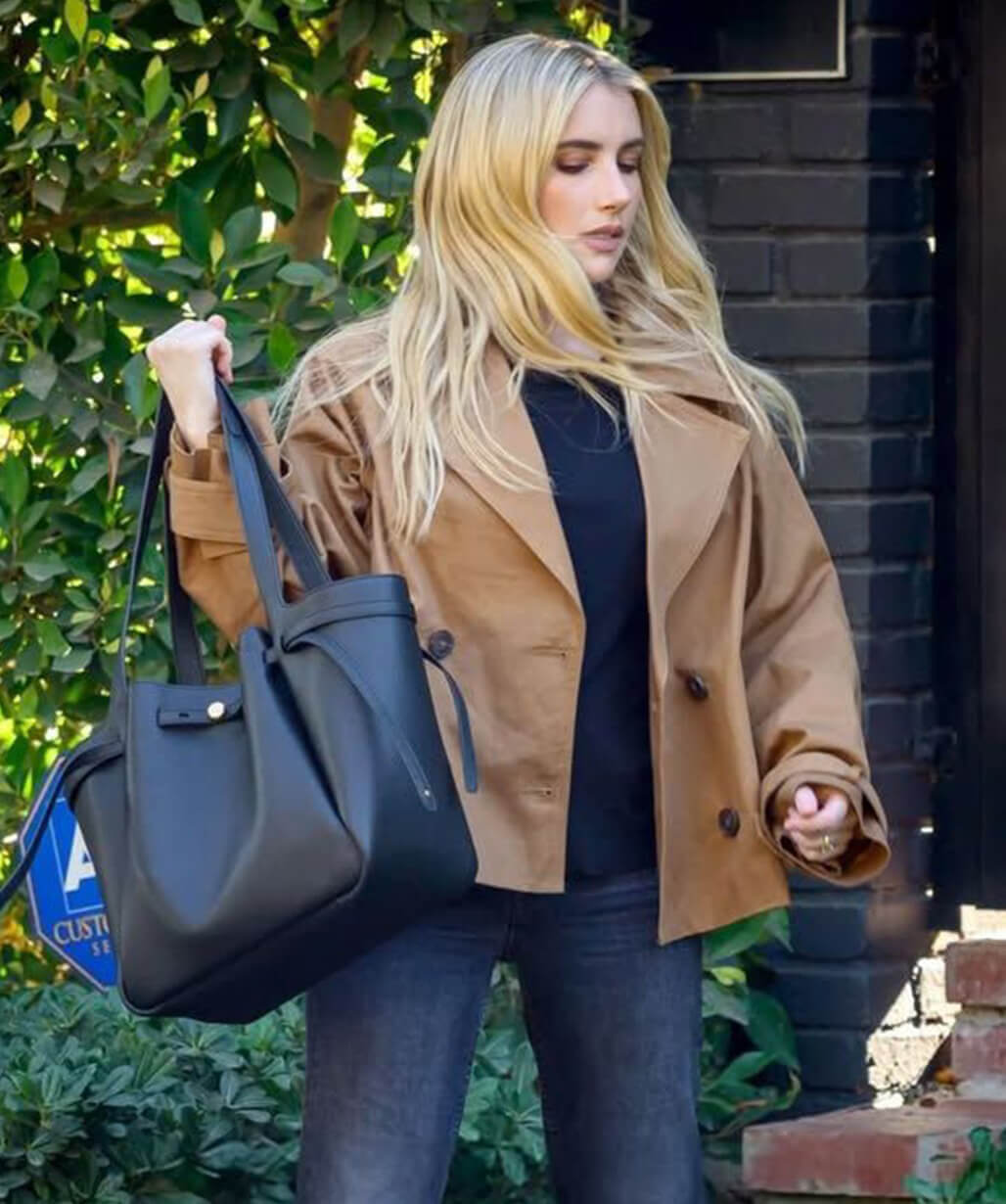 Emma Roberts Cotton Brown Jacket