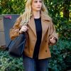 Emma Roberts Cotton Brown Jacket