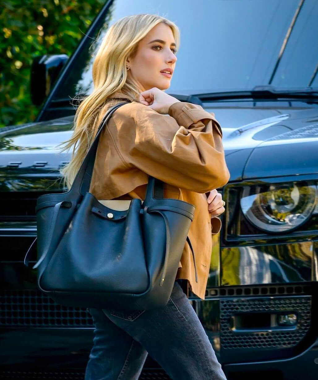 Emma Roberts Cotton Brown Jacket