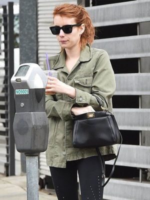 Emma Roberts Green Cotton Jacket