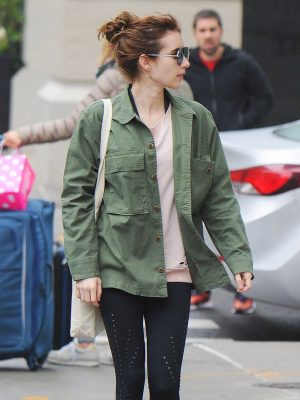 Emma Roberts Green Cotton Jacket