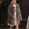 Emma Roberts Grey Wool Coat
