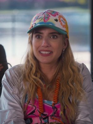 Emma Roberts Space Cadet 2024 Grey Polyester Jacket