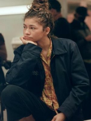 Euphoria S02 Zendaya Black Cotton Jacket