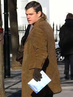 Matt Damon Hereafter Suede Leather Coat