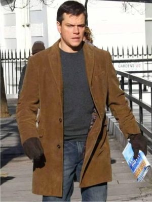 Matt Damon Hereafter Suede Leather Coat