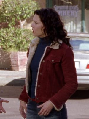 Gilmore Girls Lorelai Gilmore Maroon Shearling Jacket