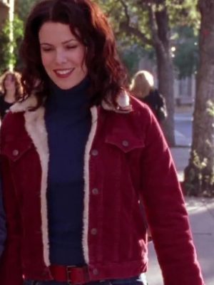 Gilmore Girls Lorelai Gilmore Maroon Shearling Jacket