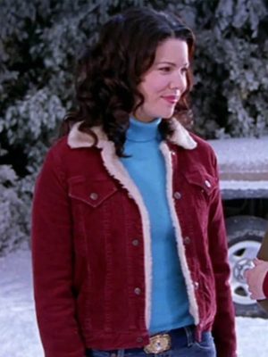 Gilmore Girls Lorelai Gilmore Maroon Shearling Jacket