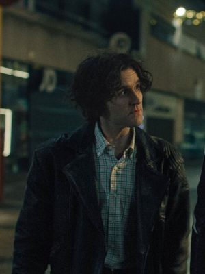 Harry Melling Pillion 2026 Black Leather Jacket