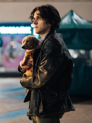 Harry Melling Pillion 2026 Black Leather Jacket