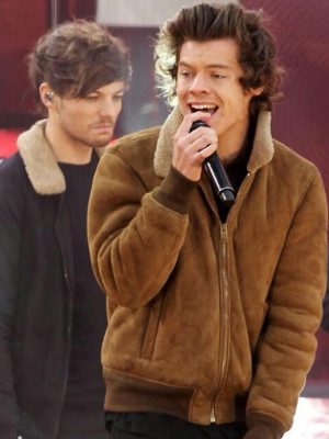 Harry Styles Classic Brown Suede Jacket