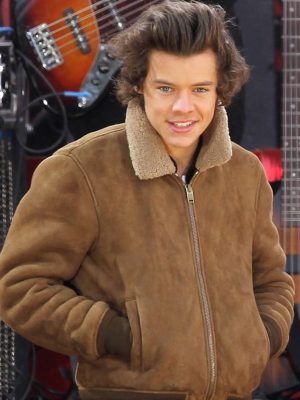 Harry Styles Classic Brown Suede Jacket