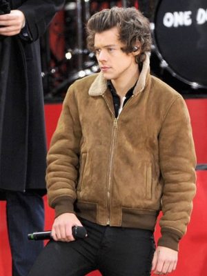 Harry Styles Classic Brown Suede Jacket