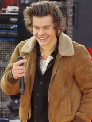 Harry Styles Classic Brown Suede Jacket