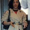 His & Hers Tessa Thompson Beige Trench Coat