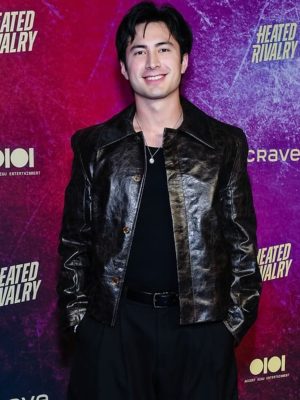 Hudson Williams Heated rivalry 2025 Premiere Leather Jacket