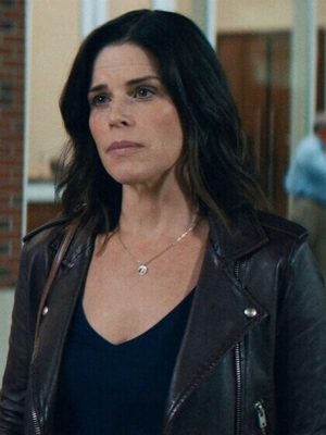 Neve Campbell Scream 4 Maroon Leather Jacket