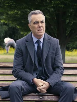 James Nesbitt Run Away S01 Grey Wool Coat