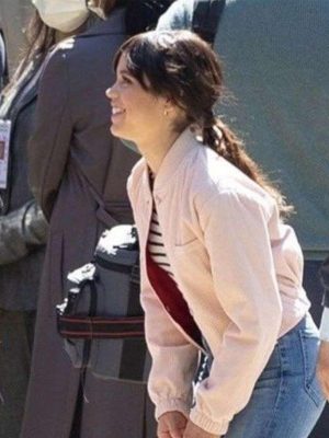 Jenna Ortega Scream 6 Pink Bomber Jacket