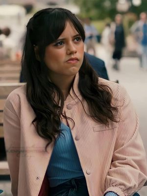 Jenna Ortega Scream 6 Pink Bomber Jacket