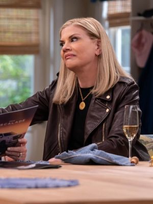 Kristen Johnston Leanne 2025 Black Leather Jacket