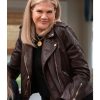 Kristen Johnston Leanne 2025 Black Leather Jacket